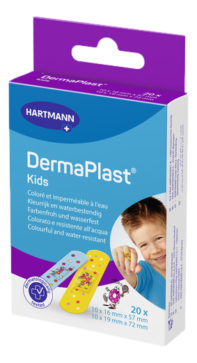 DERMAPLAST KIDS Pans adhésif 2 tailles   20 pansements