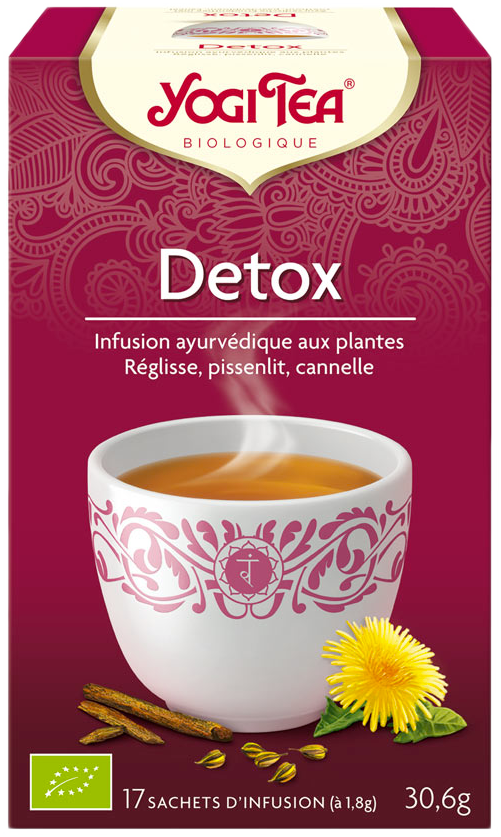 Yogi tea detox infusion ayurvédique 17 sachets