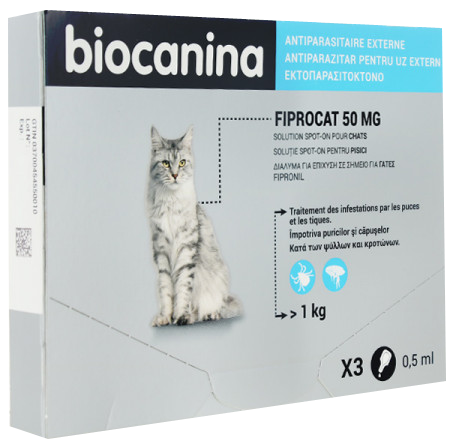 FIPROCAT 50 MG  puces et tiques
