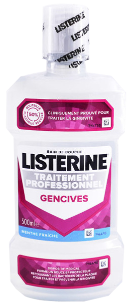 LISTERINE PROFESSIONNEL BAIN BOUCHE TRAITEMENT GENCIVES  