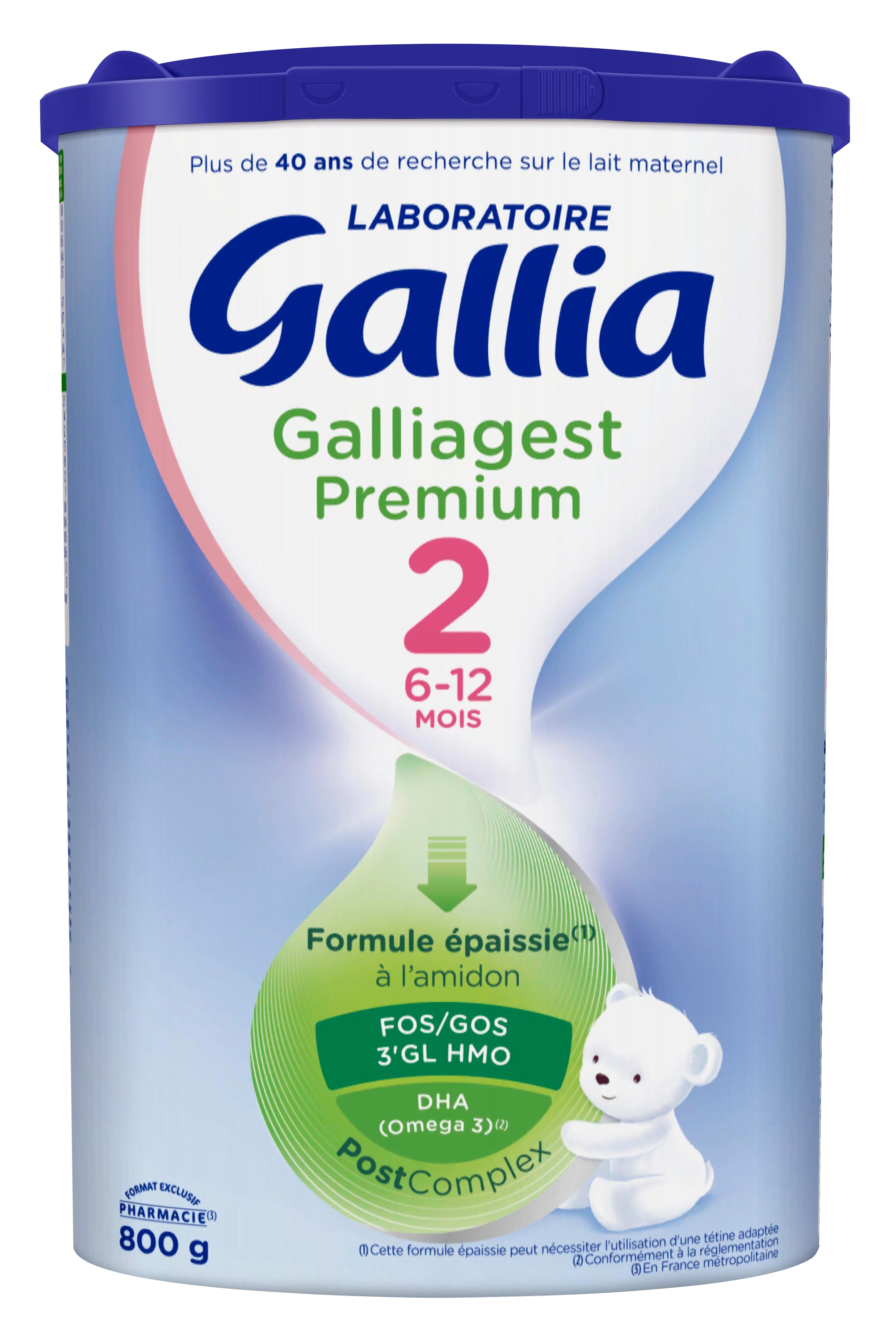 GALLIA GALLIAGEST PREMIUM 2 6-12MOIS 800G GALLIAGEST Premium Lait 2ème âge discount de GALLIA, s’ouvrir au monde grâce à ce lait infantile conçu pour accompagner harmonieusement la croissance des bébés de 6 à 12 mois et traiter les petits problèmes digest